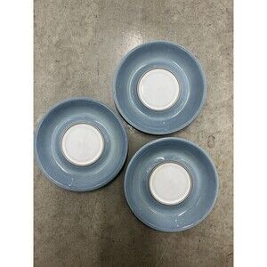 Denby Blue Castile Saucers - Set Of 3.